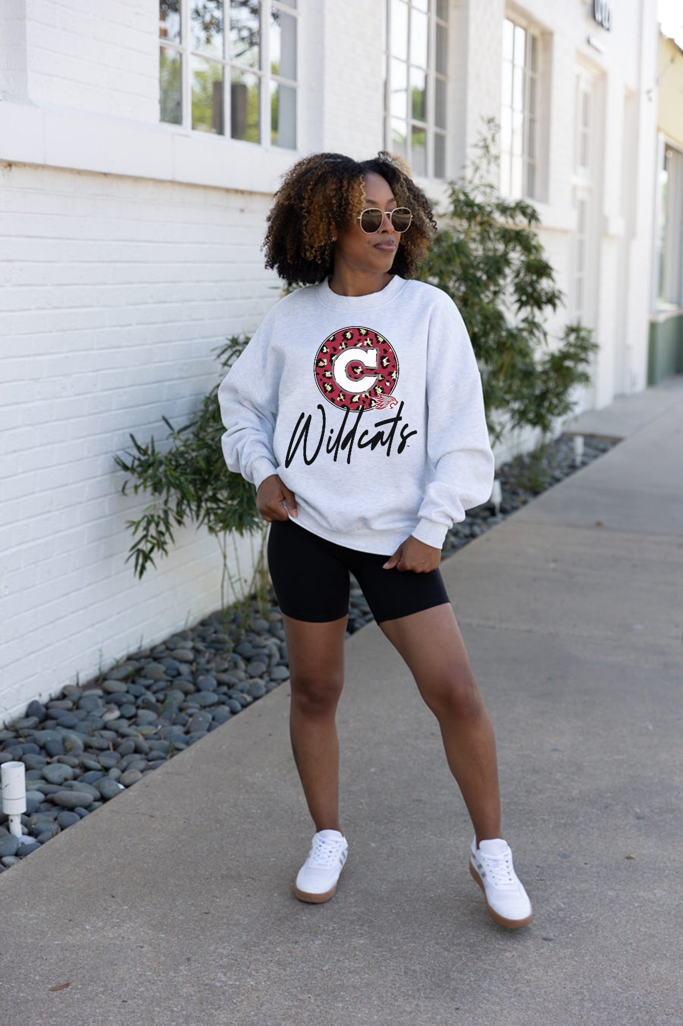 White CHICO STATE WILDCATS GOING WILD Fleece Pullover - Casual Styling | Gameday Couture - SOHO