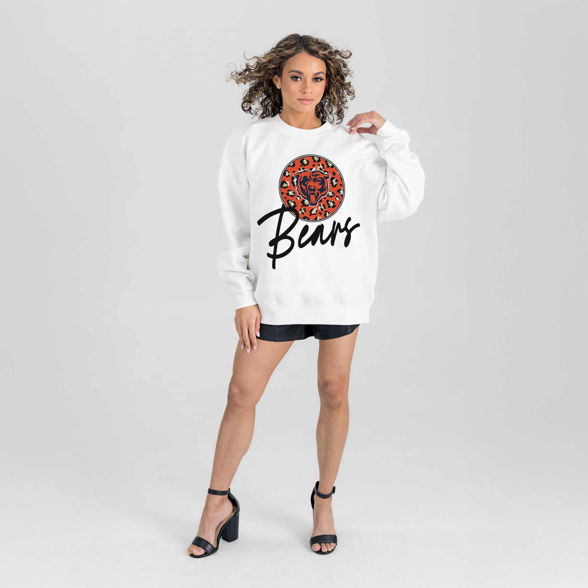 CHICAGO BEARS WILD BREAKTHROUGH PREMIUM FLEECE CREWNECK PULLOVER