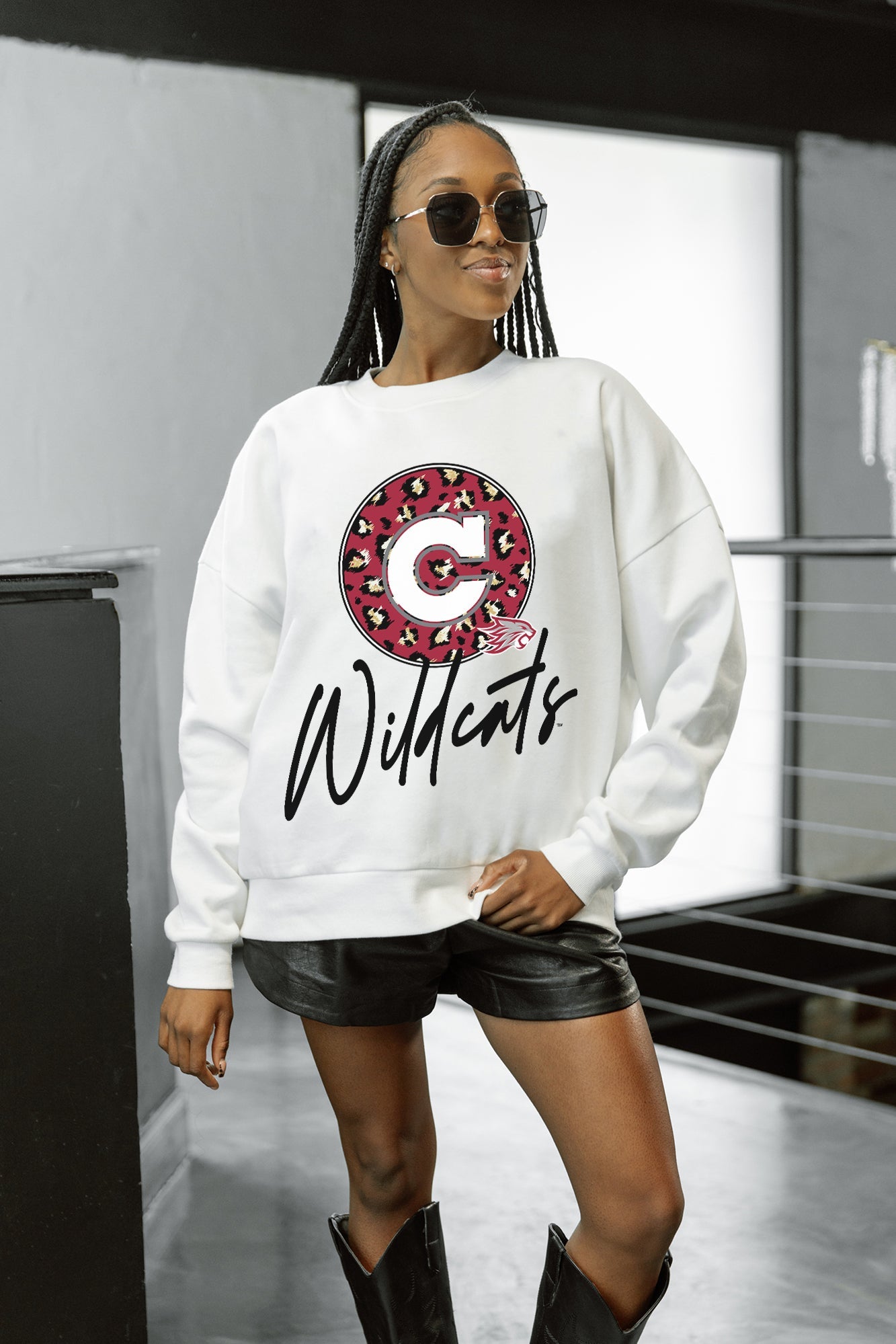 CHICO STATE WILDCATS WILD BREAKTHROUGH PREMIUM FLEECE CREWNECK PULLOVER