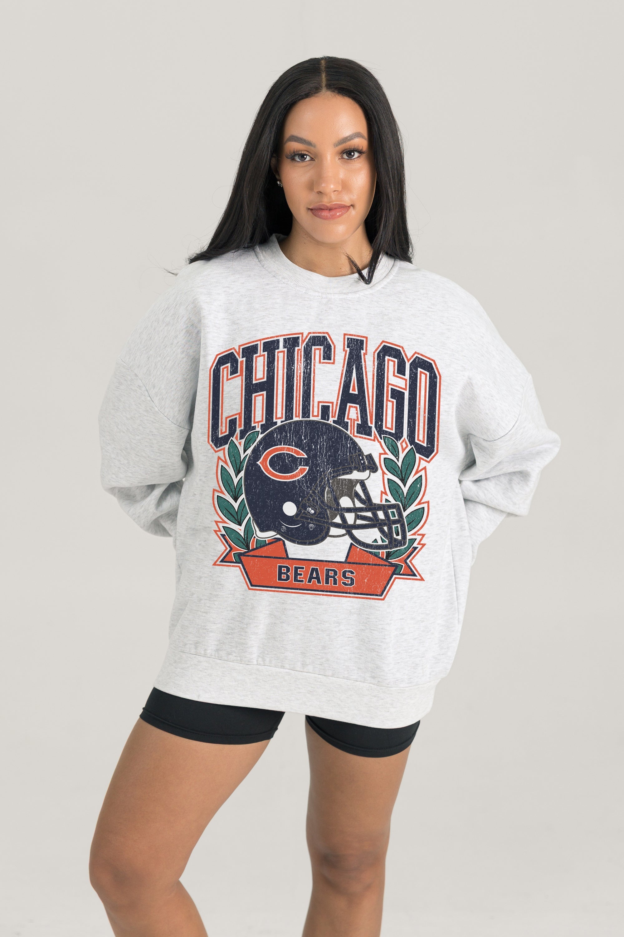CHICAGO Bears セーター Women's Chicago Bears Heritage Fleece Crewneck Pullover – Gameday