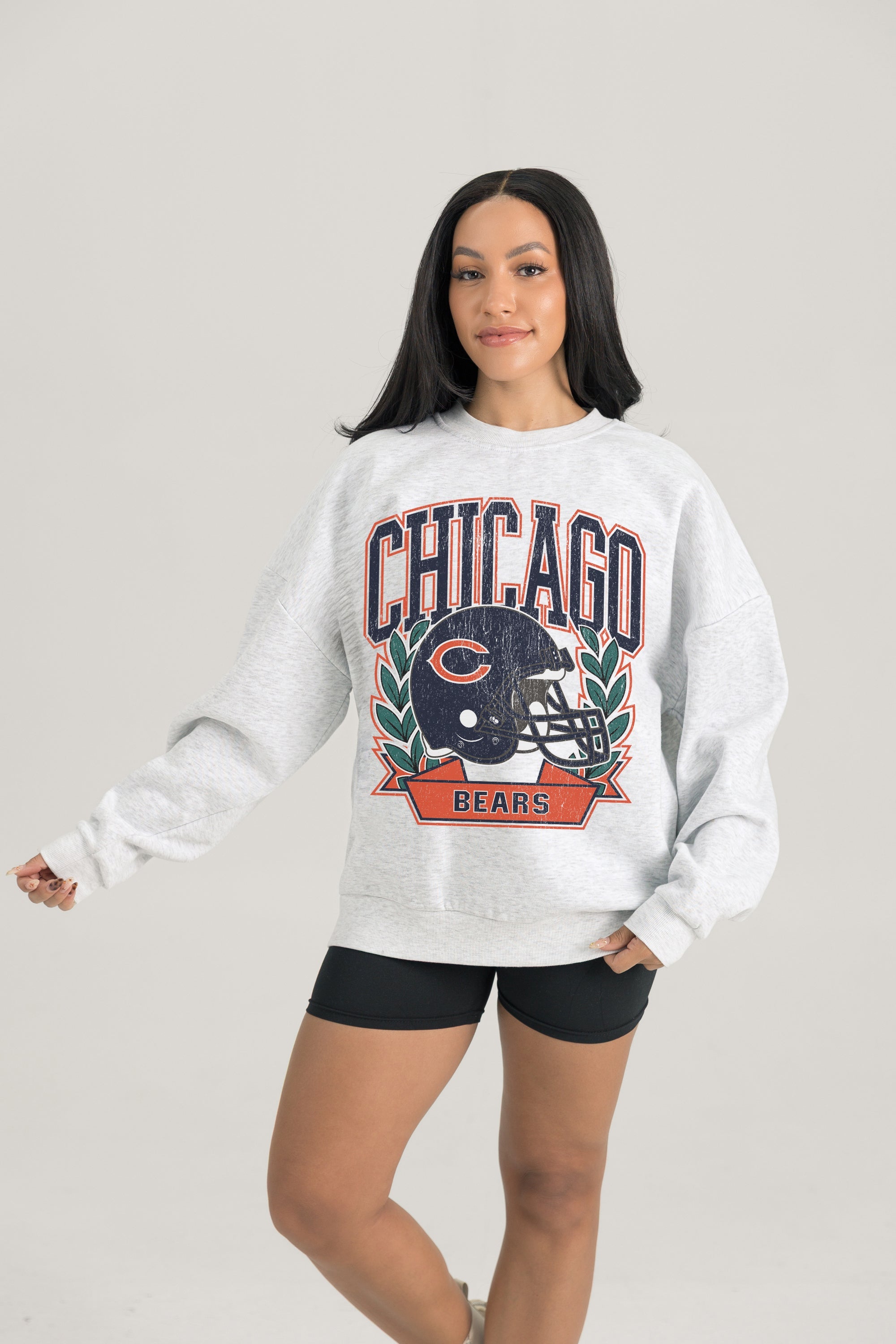 Women's Chicago Bears Heritage Fleece Crewneck Pullover – Gameday