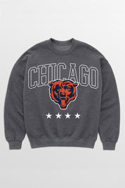 CHICAGO BEARS RISING STAR PREMIUM FLEECE CREWNECK PULLOVER