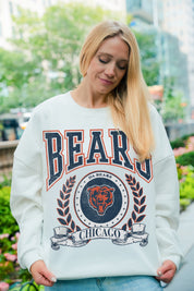 CHICAGO BEARS STAY COOL PREMIUM FLEECE CREWNECK PULLOVER