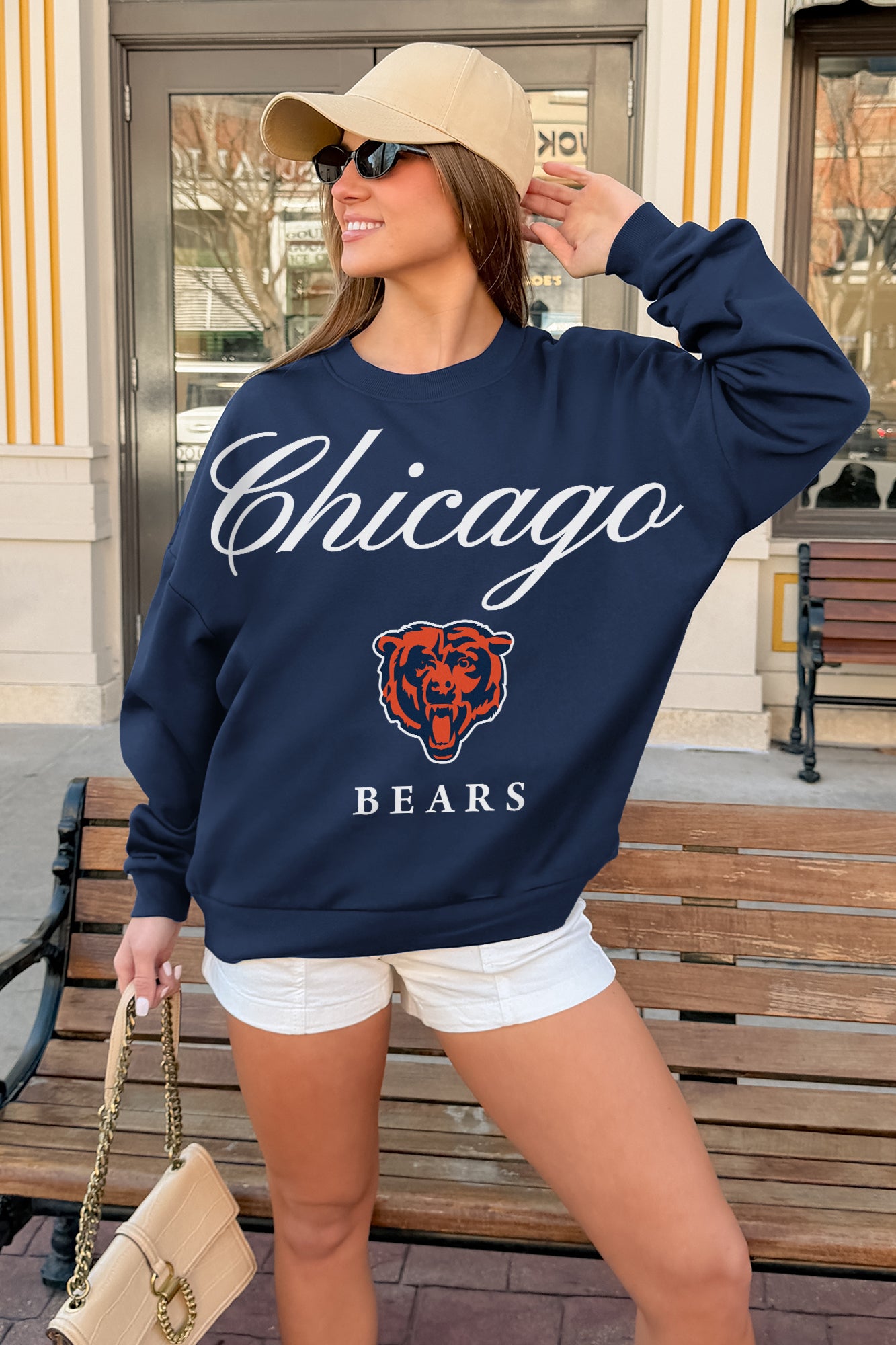 CHICAGO BEARS LEGACY CLUB PREMIUM FLEECE CREWNECK PULLOVER