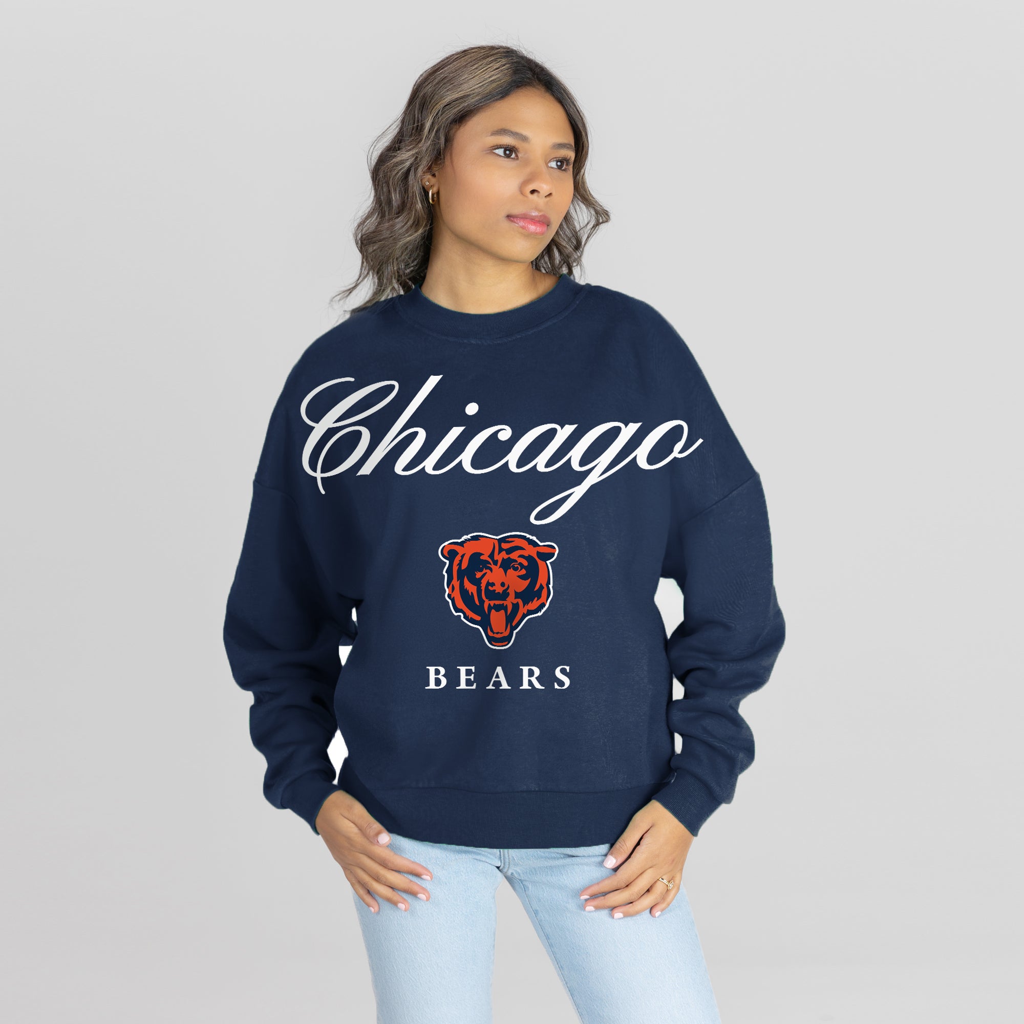 CHICAGO BEARS LEGACY CLUB PREMIUM FLEECE CREWNECK PULLOVER