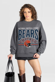 CHICAGO BEARS KICKOFF CLASSIC PREMIUM FLEECE DROP SHOULDER CREWNECK PULLOVER