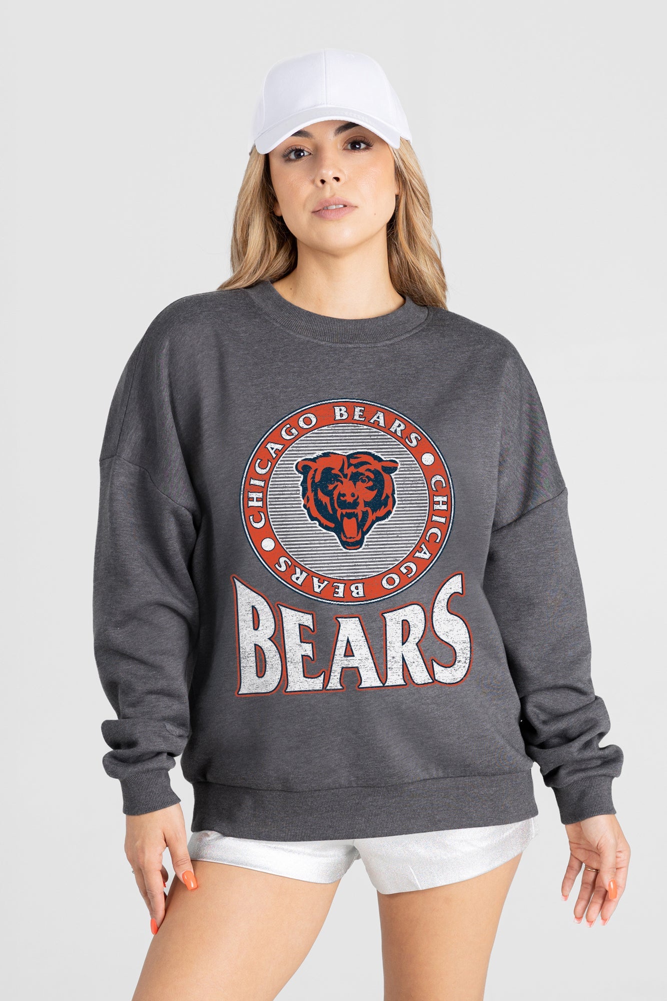 CHICAGO BEARS SATURDAY SEAL PREMIUM FLEECE DROP SHOULDER CREWNECK PULLOVER