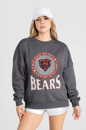 CHICAGO BEARS SATURDAY SEAL PREMIUM FLEECE DROP SHOULDER CREWNECK PULLOVER