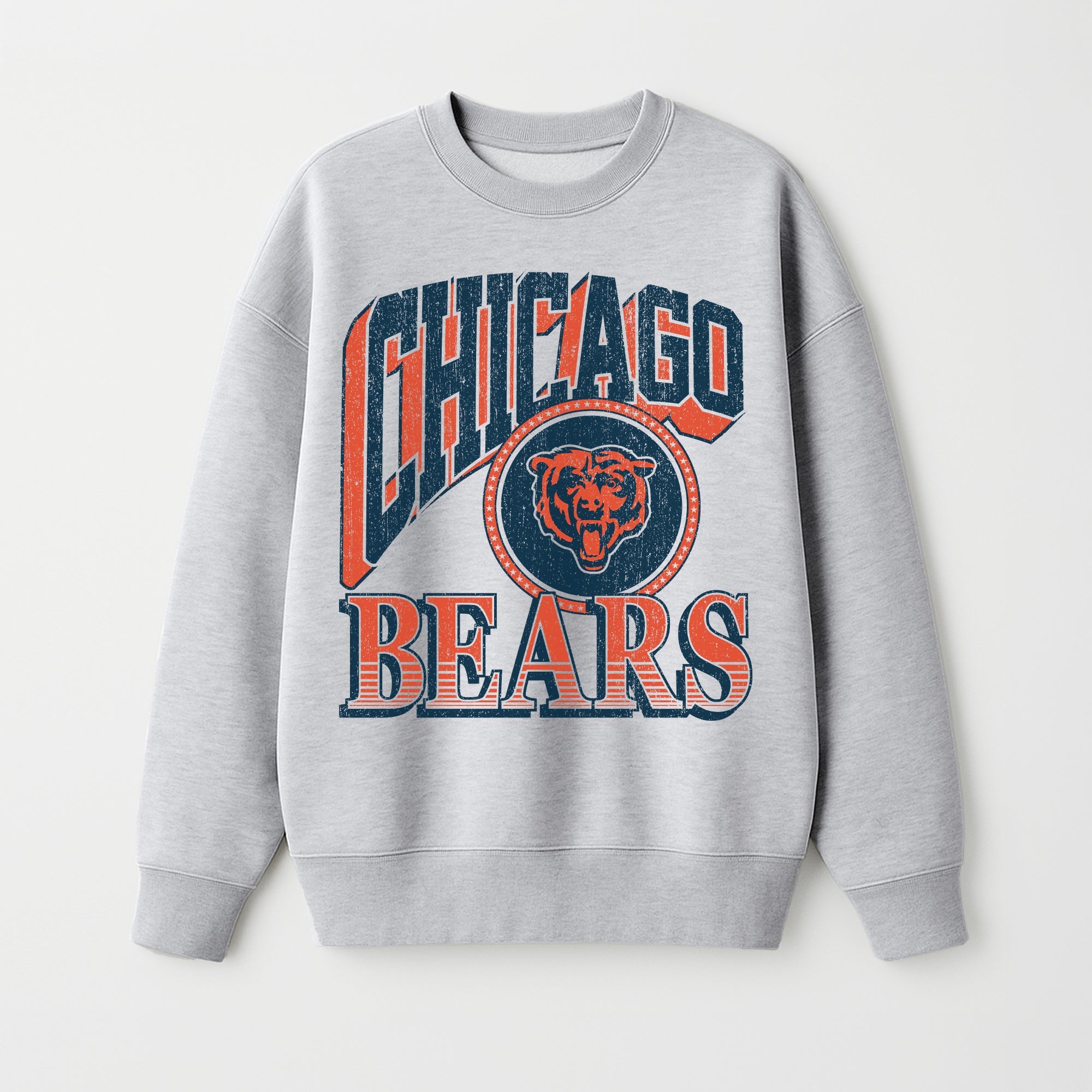 CHICAGO BEARS GAME ON PREMIUM FLEECE DROP SHOULDER CREWNECK PULLOVER