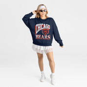 CHICAGO BEARS MAIN CHARACTER PREMIUM FLEECE DROP SHOULDER CREWNECK PULLOVER