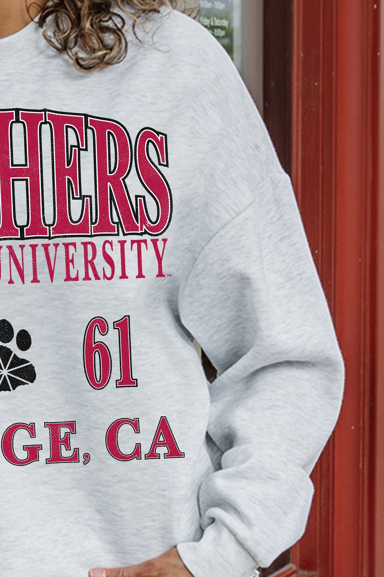CHAPMAN UNIVERSITY PANTHERS ALLEGIANCE PREMIUM FLEECE DROP SHOULDER CREWNECK PULLOVER