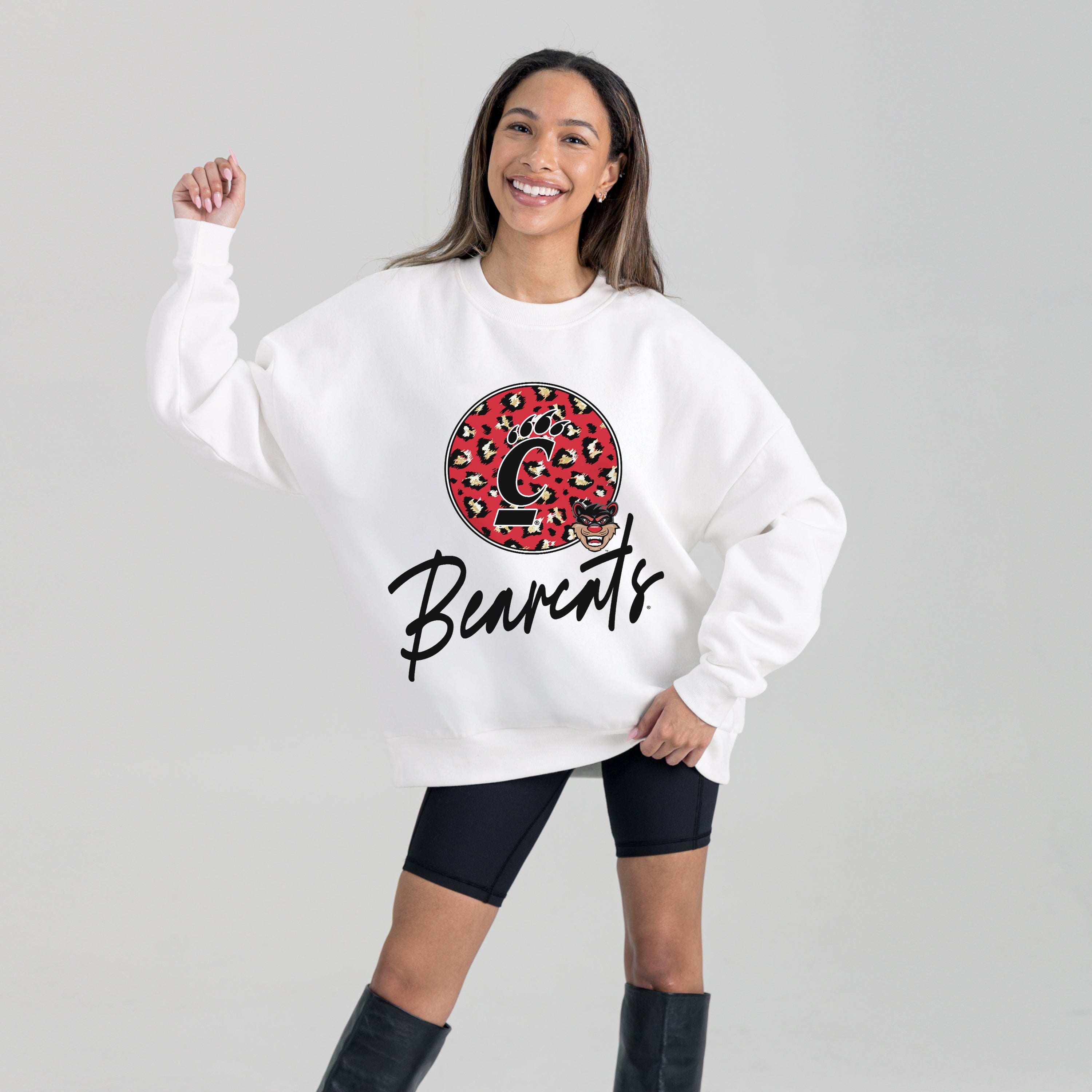 CINCINNATI BEARCATS WILD BREAKTHROUGH PREMIUM FLEECE CREWNECK PULLOVER