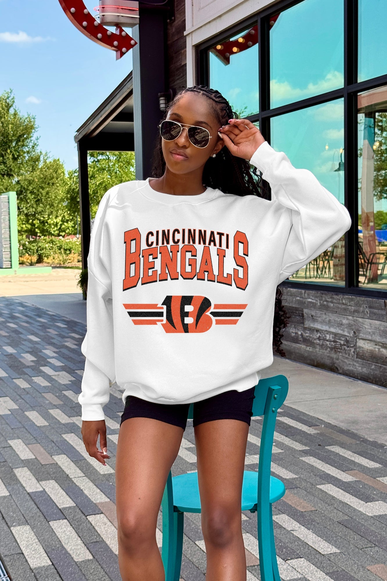 CINCINNATI BENGALS SWIFT STRIKE PREMIUM FLEECE CREWNECK PULLOVER