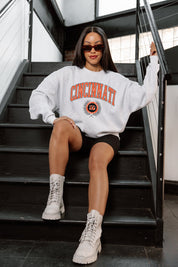 CINCINNATI BENGALS TRADITION REFINED PREMIUM FLEECE CREWNECK PULLOVER