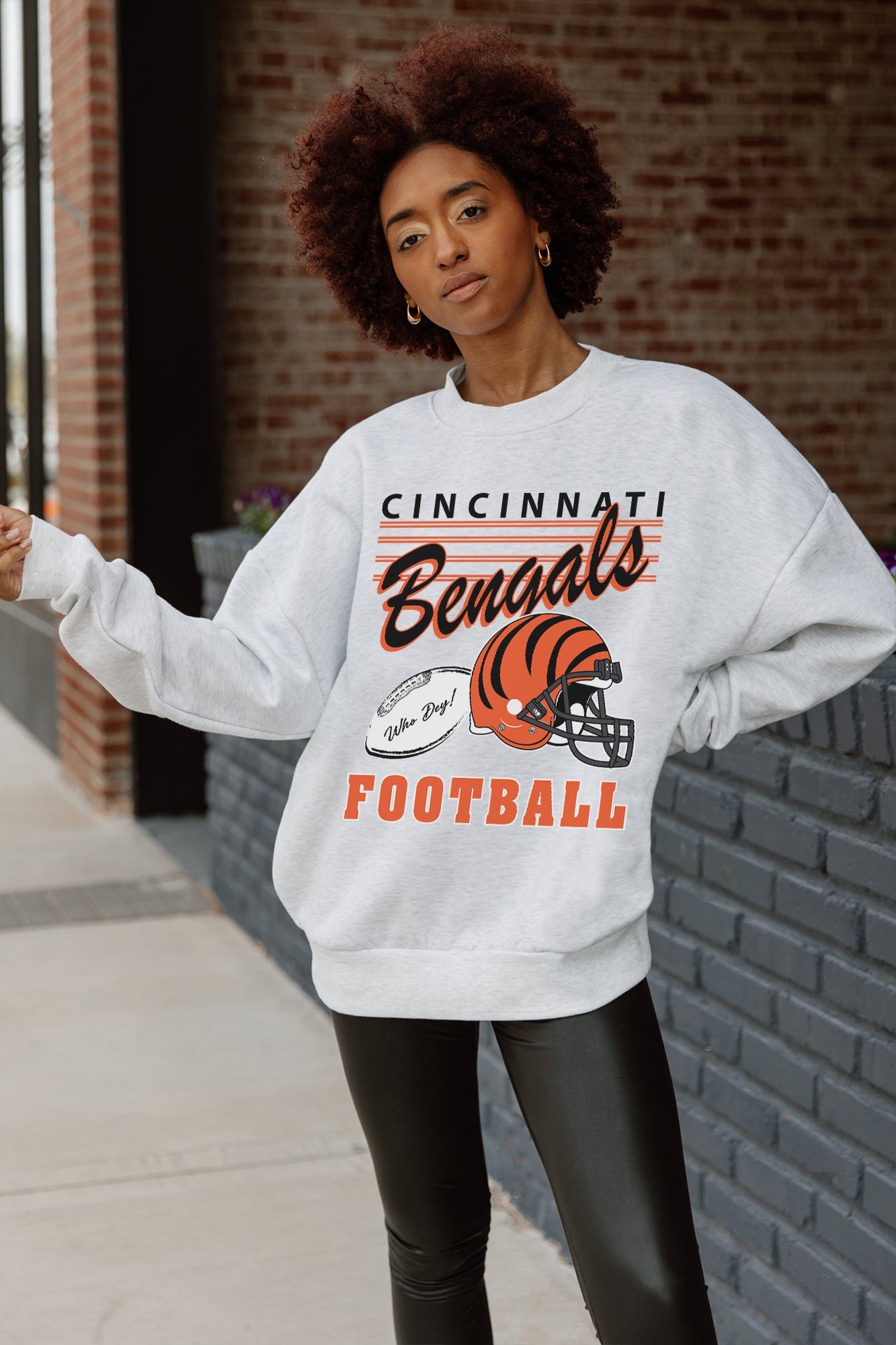 CINCINNATI BENGALS HOME TURF PREMIUM FLEECE CREWNECK PULLOVER