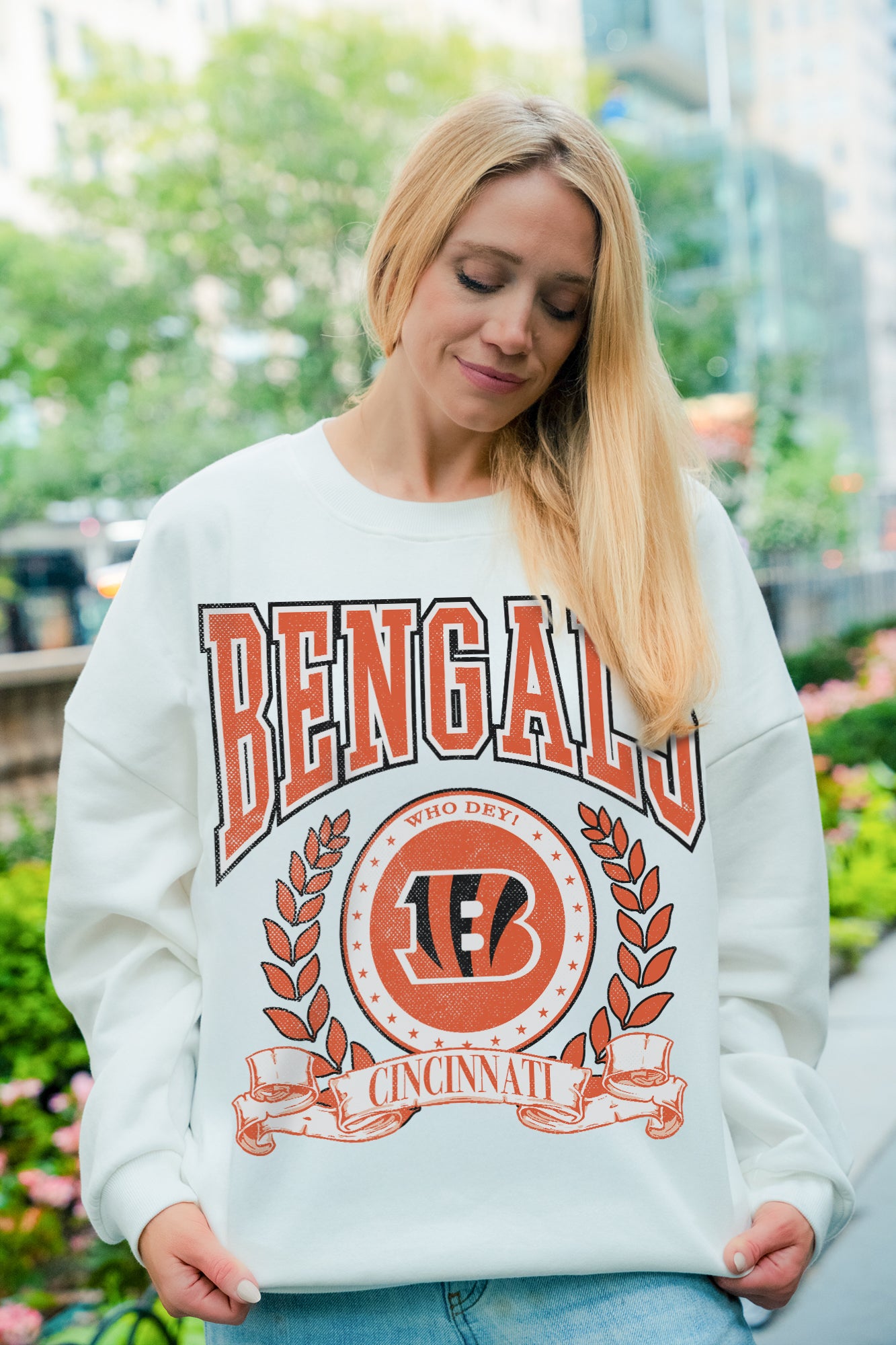 CINCINNATI BENGALS STAY COOL PREMIUM FLEECE CREWNECK PULLOVER