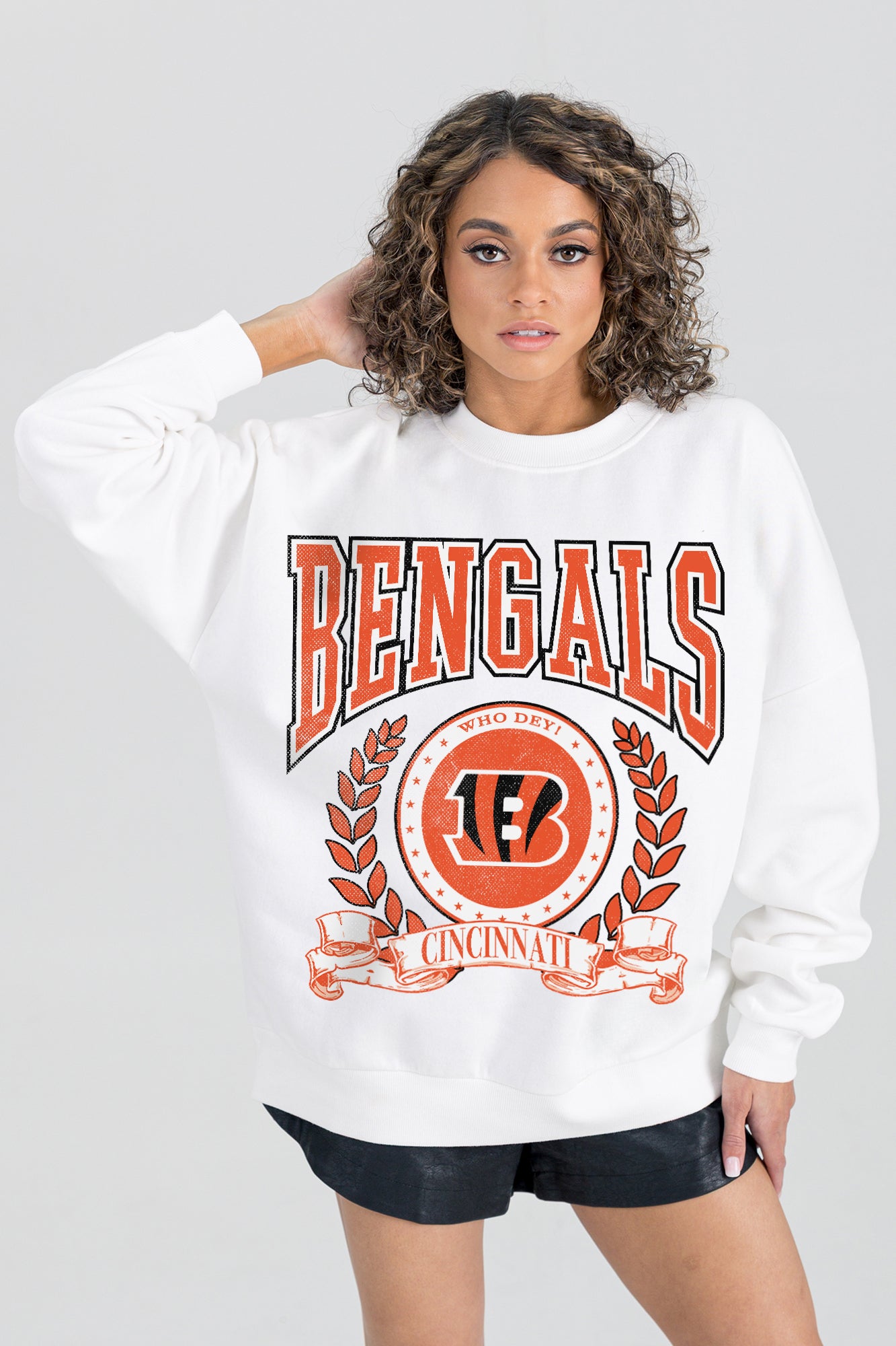 CINCINNATI BENGALS STAY COOL PREMIUM FLEECE CREWNECK PULLOVER