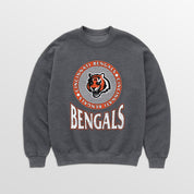 CINCINNATI BENGALS SATURDAY SEAL PREMIUM FLEECE DROP SHOULDER CREWNECK PULLOVER