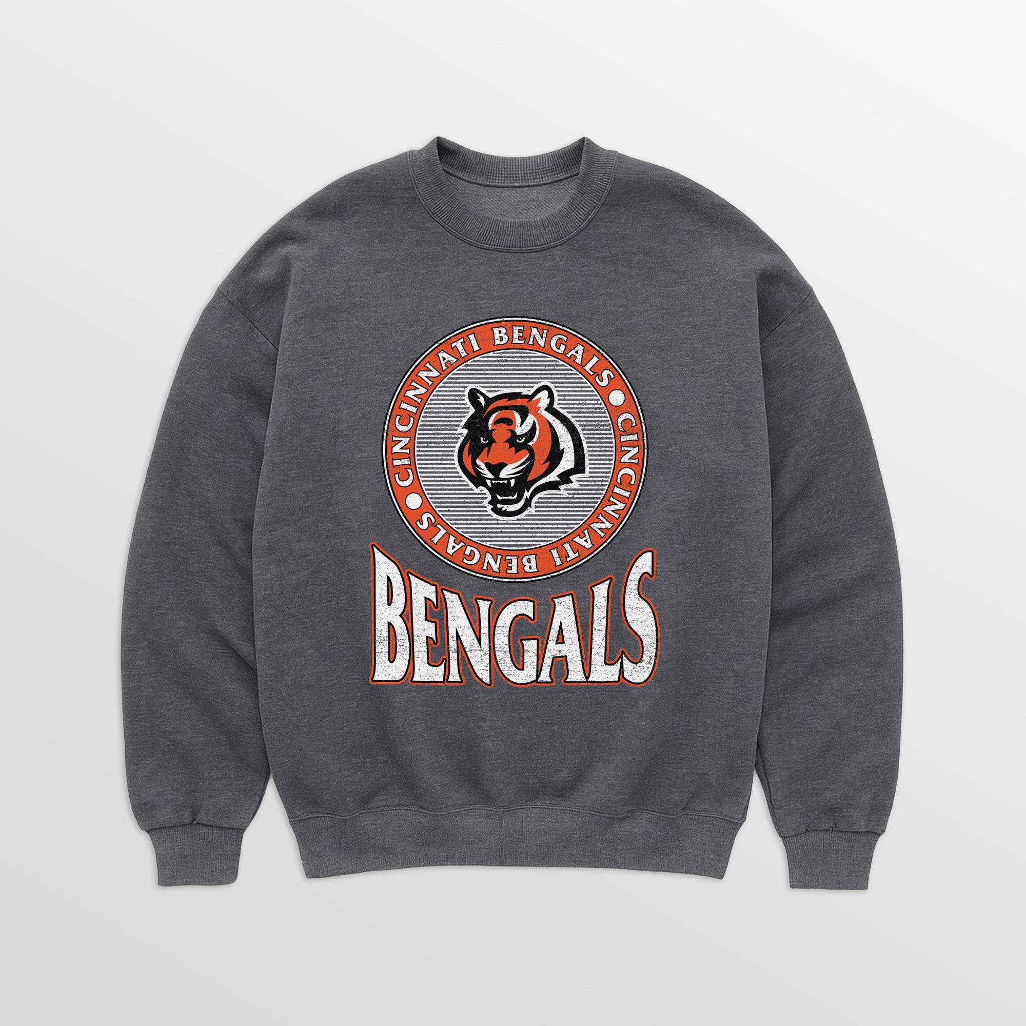 CINCINNATI BENGALS SATURDAY SEAL PREMIUM FLEECE DROP SHOULDER CREWNECK PULLOVER