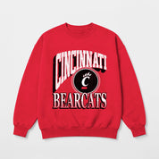 CINCINNATI BEARCATS MAIN CHARACTER PREMIUM FLEECE DROP SHOULDER CREWNECK PULLOVER