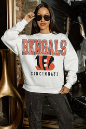 CINCINNATI BENGALS Sunday Drives Fleece Crewneck Pullover
