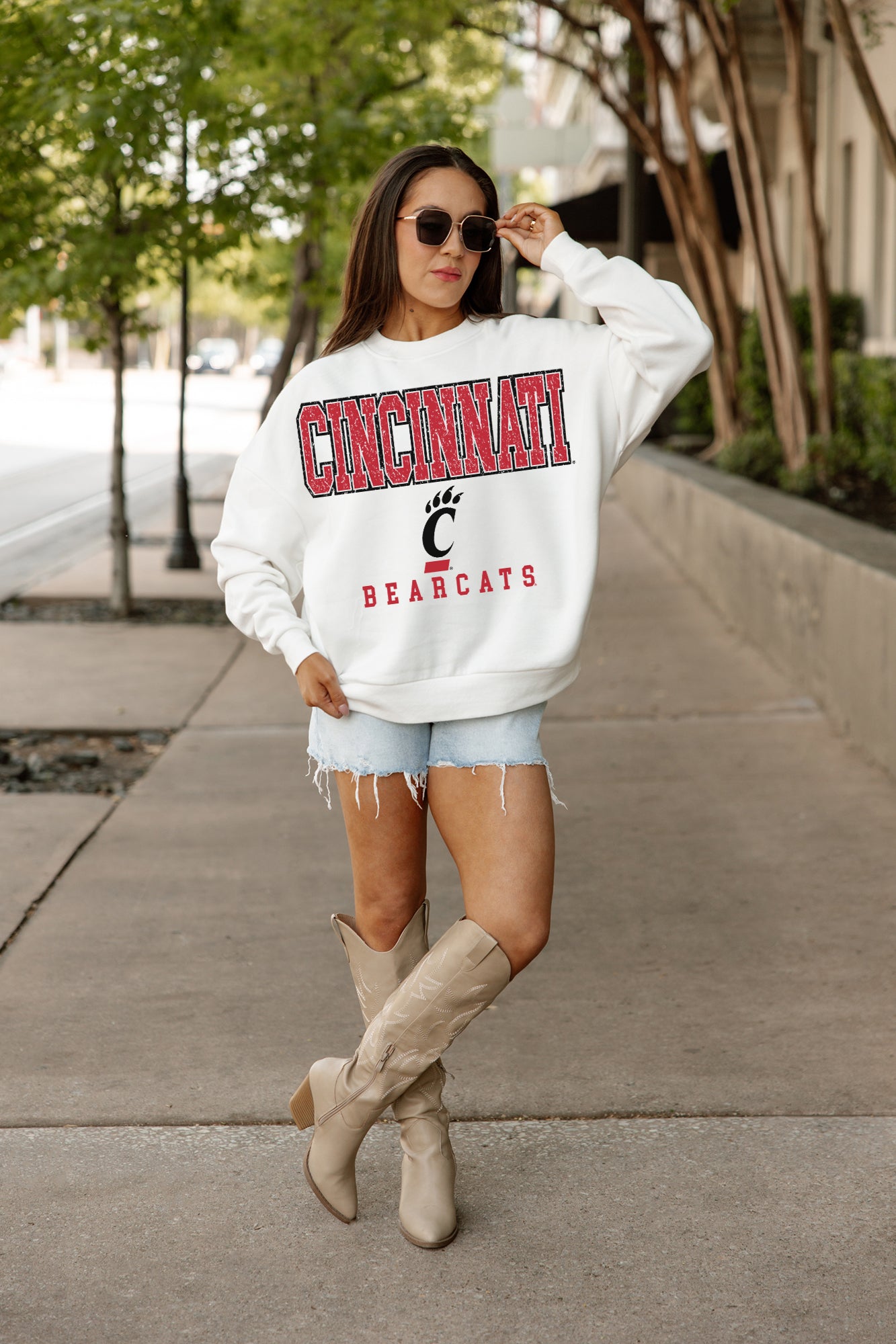 CINCINNATI BEARCATS Freestyle Fleece Drop-Shoulder Pullover