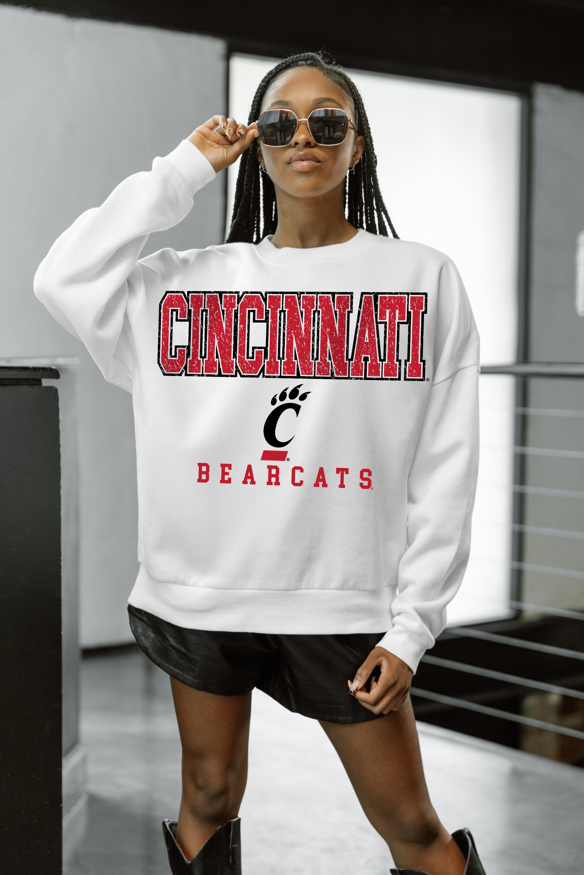 CINCINNATI BEARCATS Freestyle Fleece Drop-Shoulder Pullover