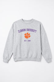 CLEMSON TIGERS CAMPUS ENERGY PREMIUM FLEECE CREWNECK PULLOVER