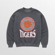 CLEMSON TIGERS SATURDAY SEAL PREMIUM FLEECE DROP SHOULDER CREWNECK PULLOVER