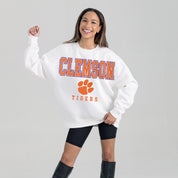 CLEMSON TIGERS Freestyle Fleece Drop-Shoulder Pullover