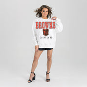 CLEVELAND BROWNS Sunday Drives Fleece Crewneck Pullover