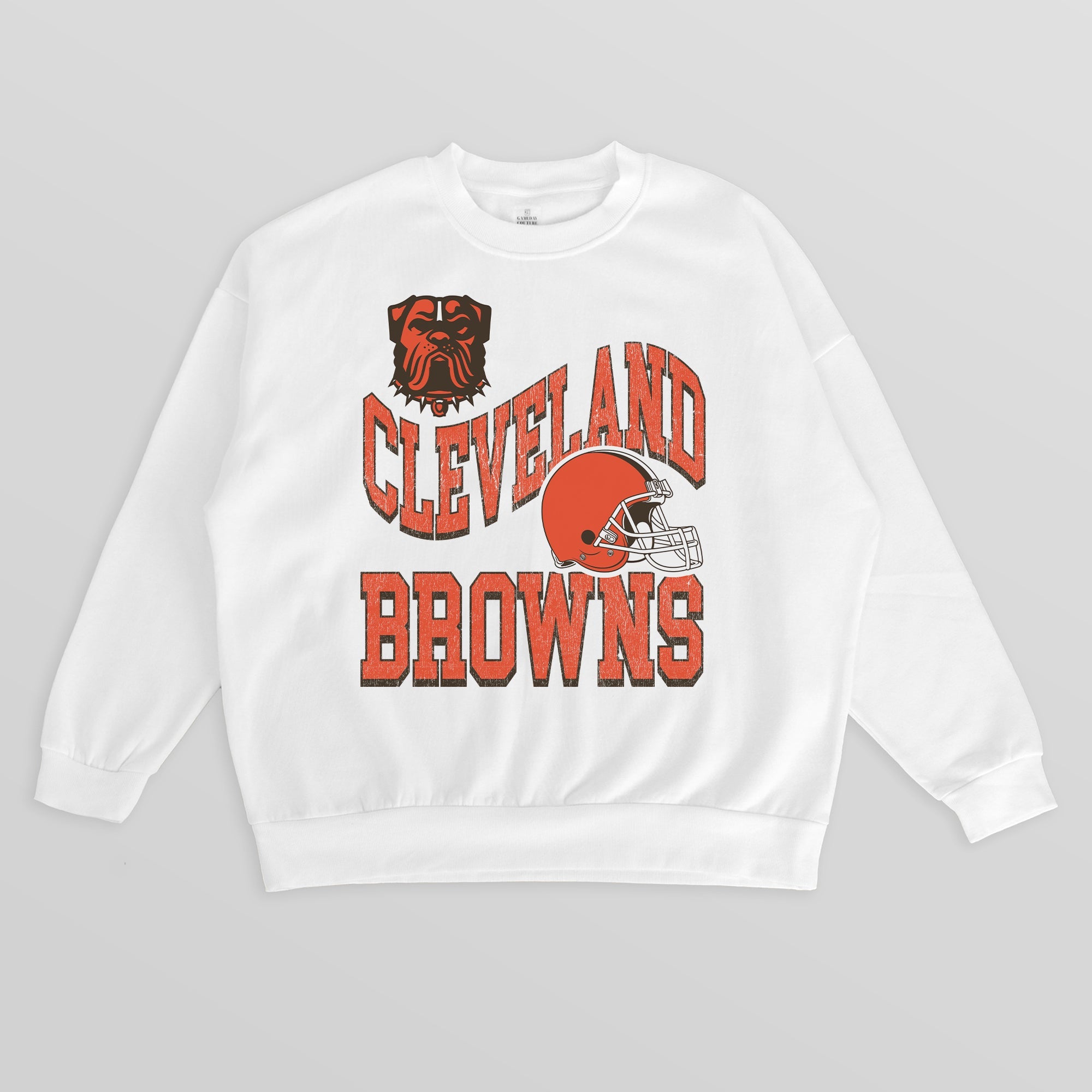CLEVELAND BROWNS HARD EARNED PREMIUM FLEECE CREWNECK PULLOVER