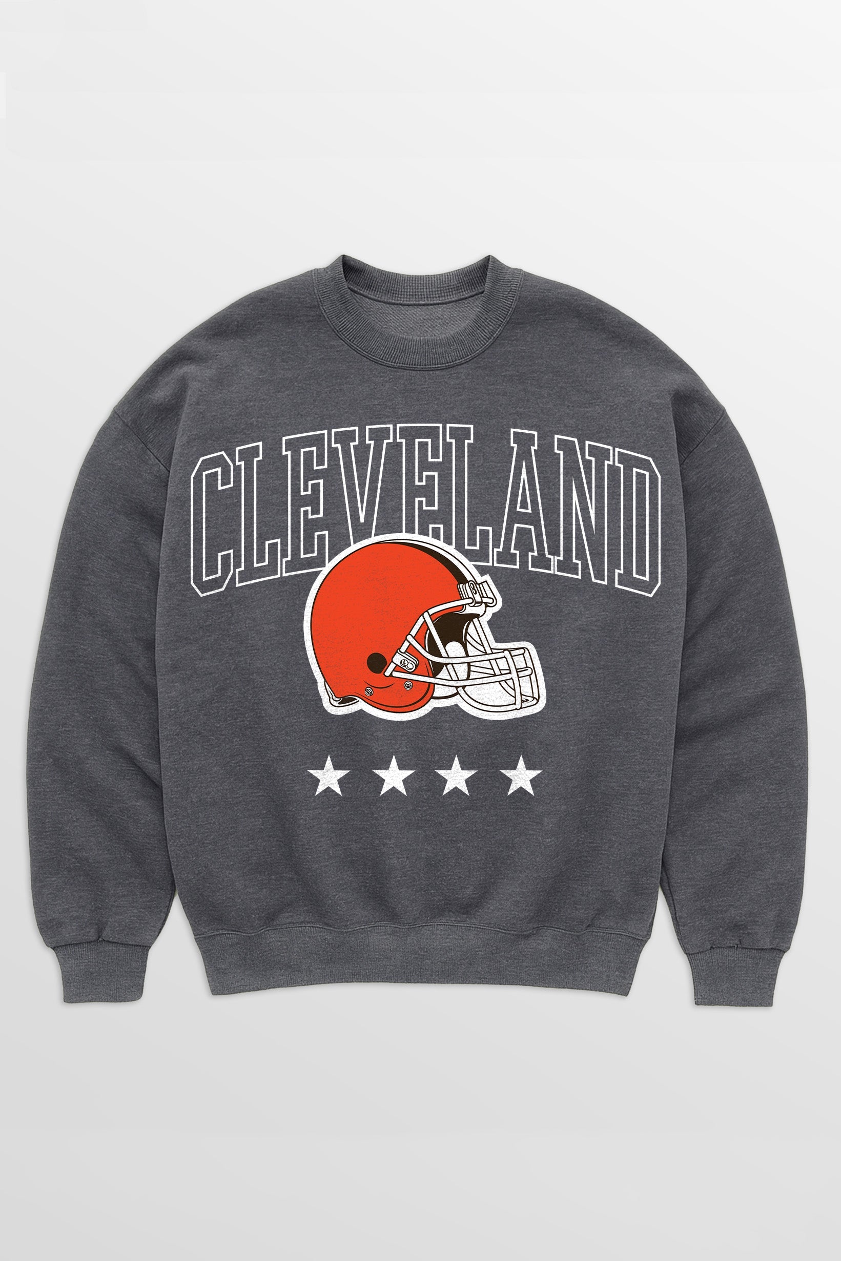 CLEVELAND BROWNS RISING STAR PREMIUM FLEECE CREWNECK PULLOVER