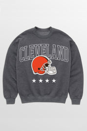 CLEVELAND BROWNS RISING STAR PREMIUM FLEECE CREWNECK PULLOVER