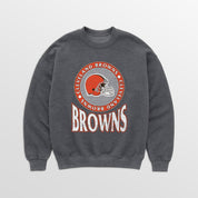 CLEVELAND BROWNS SATURDAY SEAL PREMIUM FLEECE DROP SHOULDER CREWNECK PULLOVER