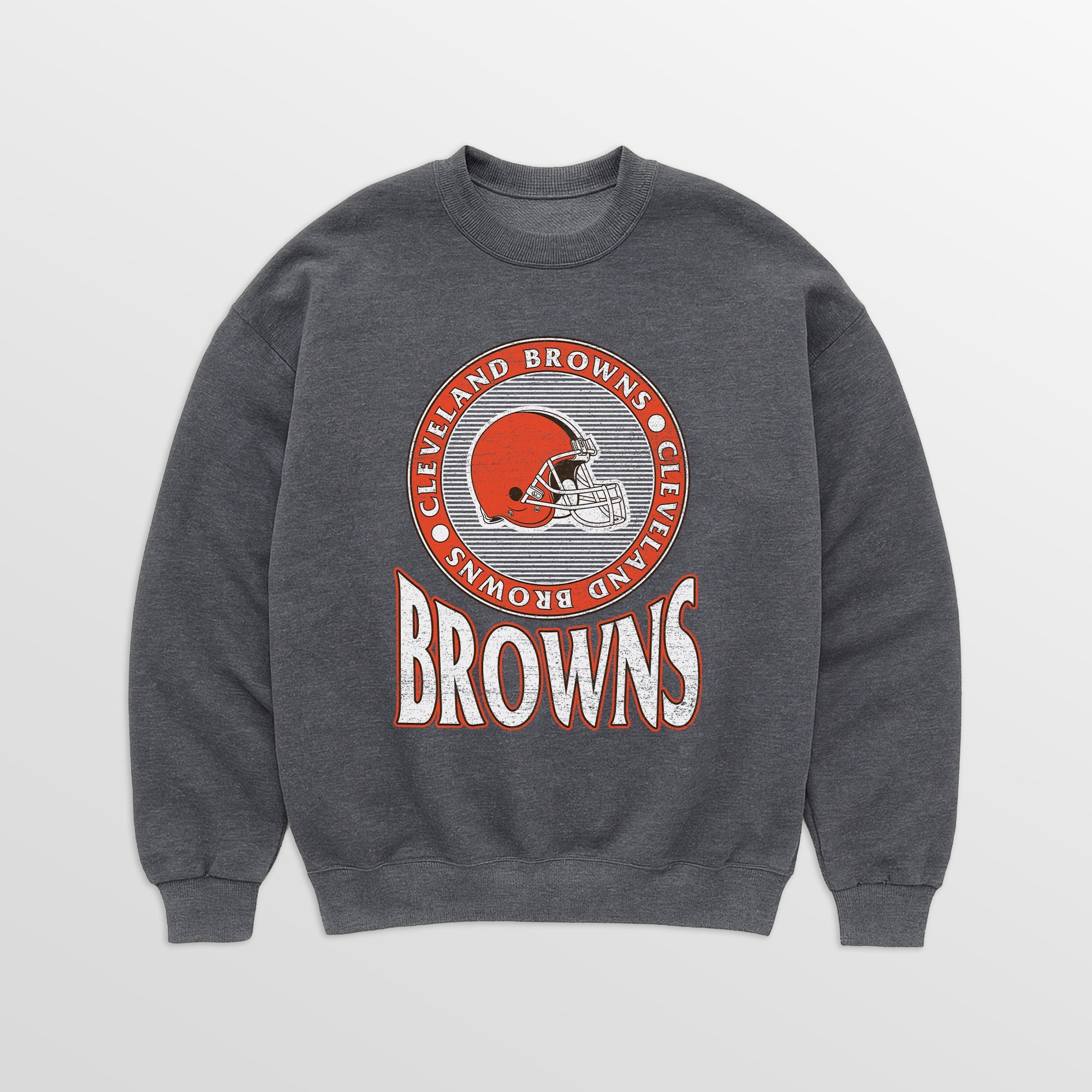 CLEVELAND BROWNS SATURDAY SEAL PREMIUM FLEECE DROP SHOULDER CREWNECK PULLOVER