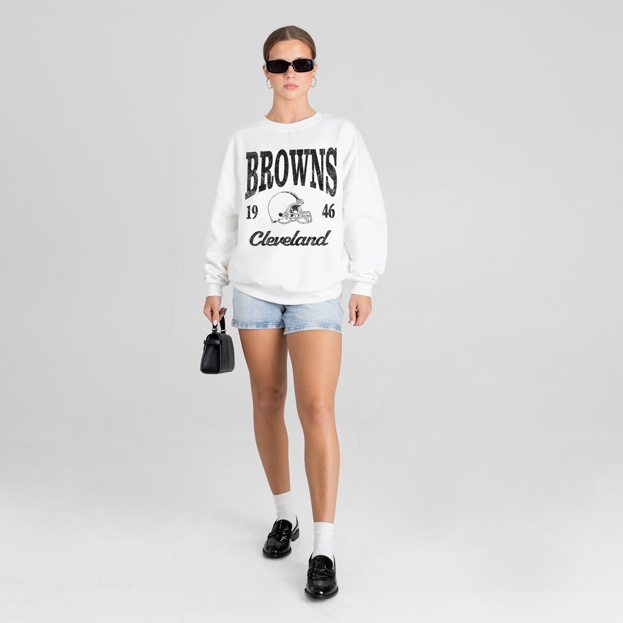 CLEVELAND BROWNS PEAK SEASON PREMIUM FLEECE CREWNECK PULLOVER
