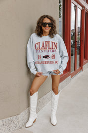 CLAFLIN PANTHERS ALLEGIANCE PREMIUM FLEECE DROP SHOULDER CREWNECK PULLOVER