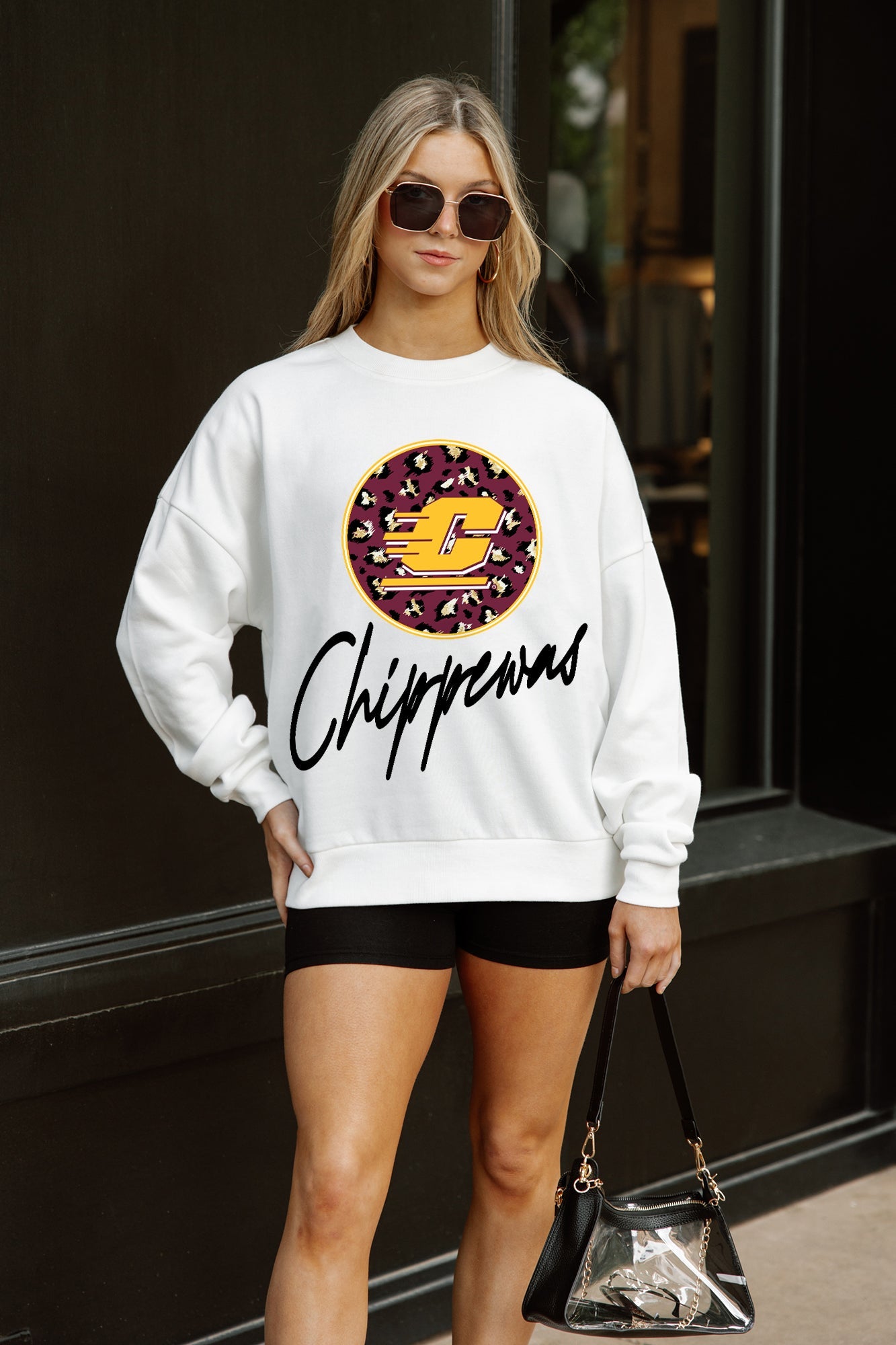 CENTRAL MICHIGAN CHIPPEWAS WILD BREAKTHROUGH PREMIUM FLEECE CREWNECK PULLOVER