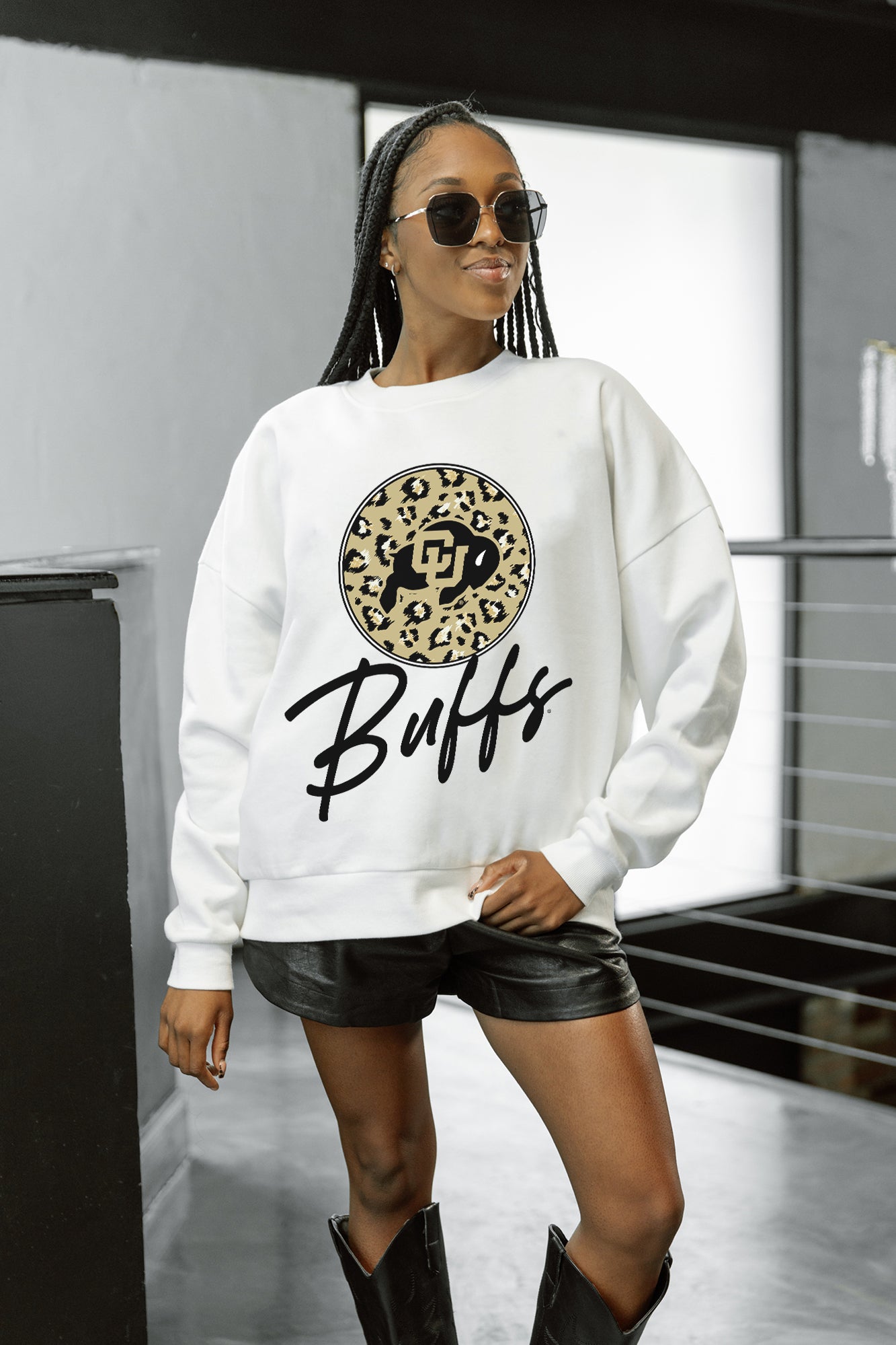 COLORADO BUFFALOES WILD BREAKTHROUGH PREMIUM FLEECE CREWNECK PULLOVER