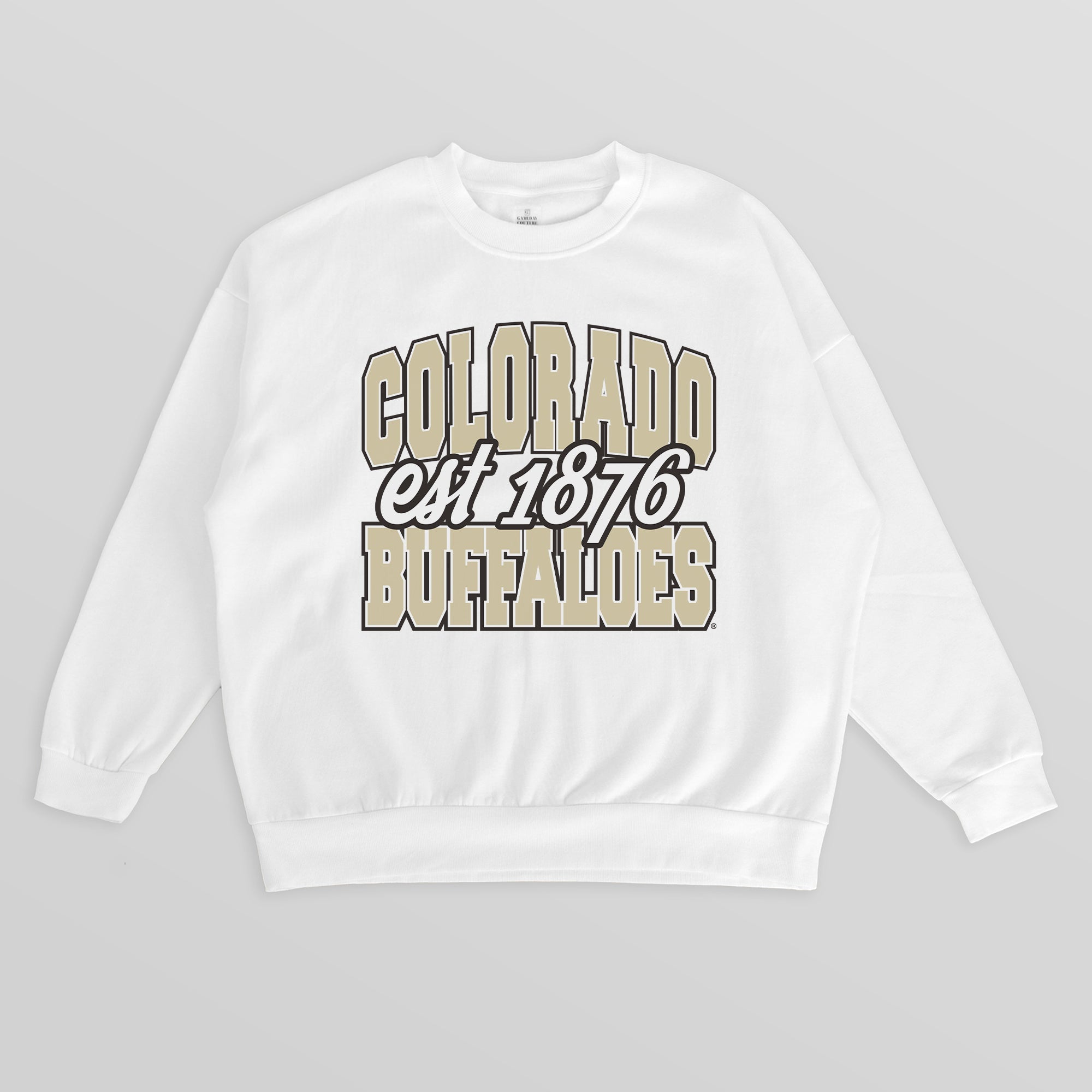 COLORADO BUFFALOES FADED FORMATION PREMIUM FLEECE DROP SHOULDER CREWNECK PULLOVER