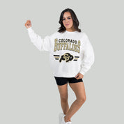 COLORADO BUFFALOES SWIFT STRIKE PREMIUM FLEECE DROP SHOULDER CREWNECK PULLOVER