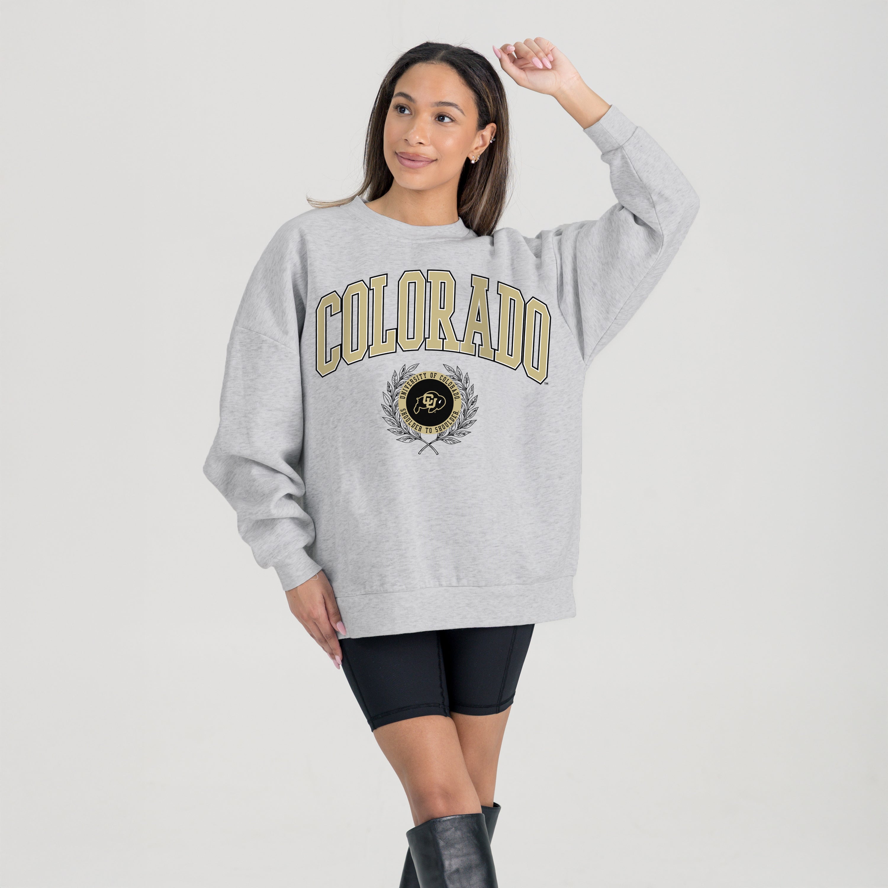 COLORADO BUFFALOES TRADITION REFINED PREMIUM FLEECE CREWNECK PULLOVER