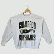 COLORADO BUFFALOES PENNANT PRIDE PREMIUM FLEECE DROP SHOULDER CREWNECK PULLOVER