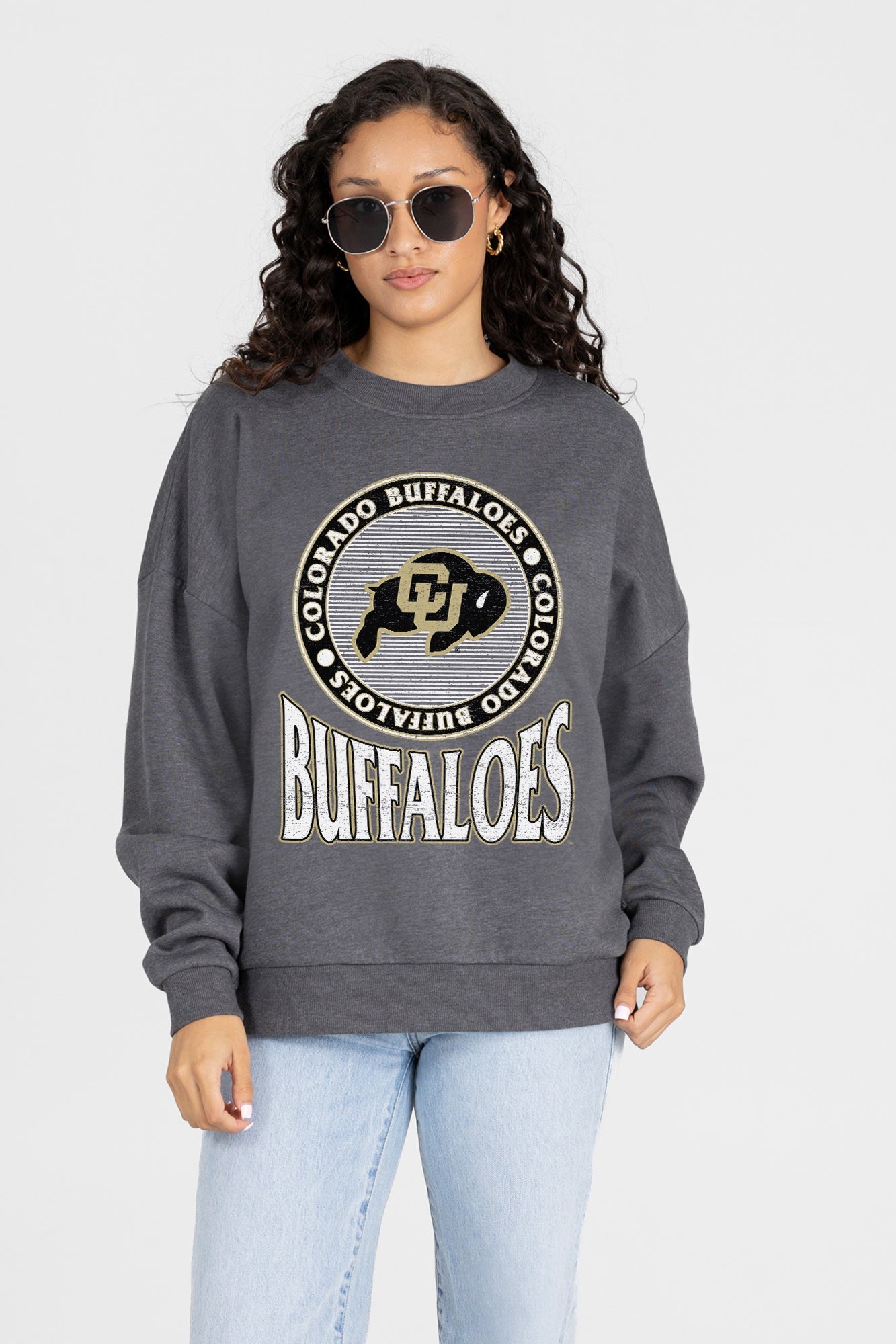 COLORADO BUFFALOES SATURDAY SEAL PREMIUM FLEECE DROP SHOULDER CREWNECK PULLOVER