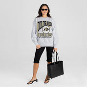 COLORADO BUFFALOES GAME ON PREMIUM FLEECE DROP SHOULDER CREWNECK PULLOVER