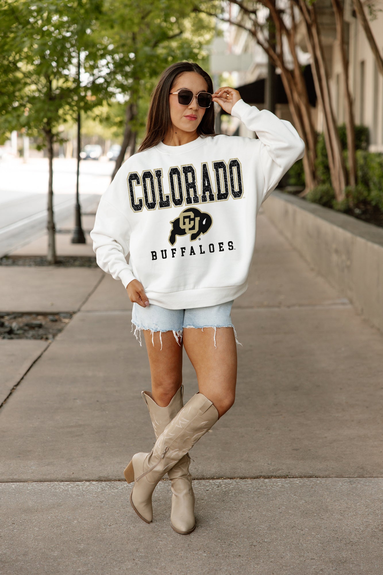 COLORADO BUFFALOES Freestyle Fleece Drop-Shoulder Pullover