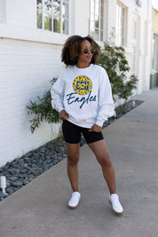 COPPIN STATE EAGLES GOING WILD PREMIUM FLEECE DROP SHOULDER CREWNECK PULLOVER