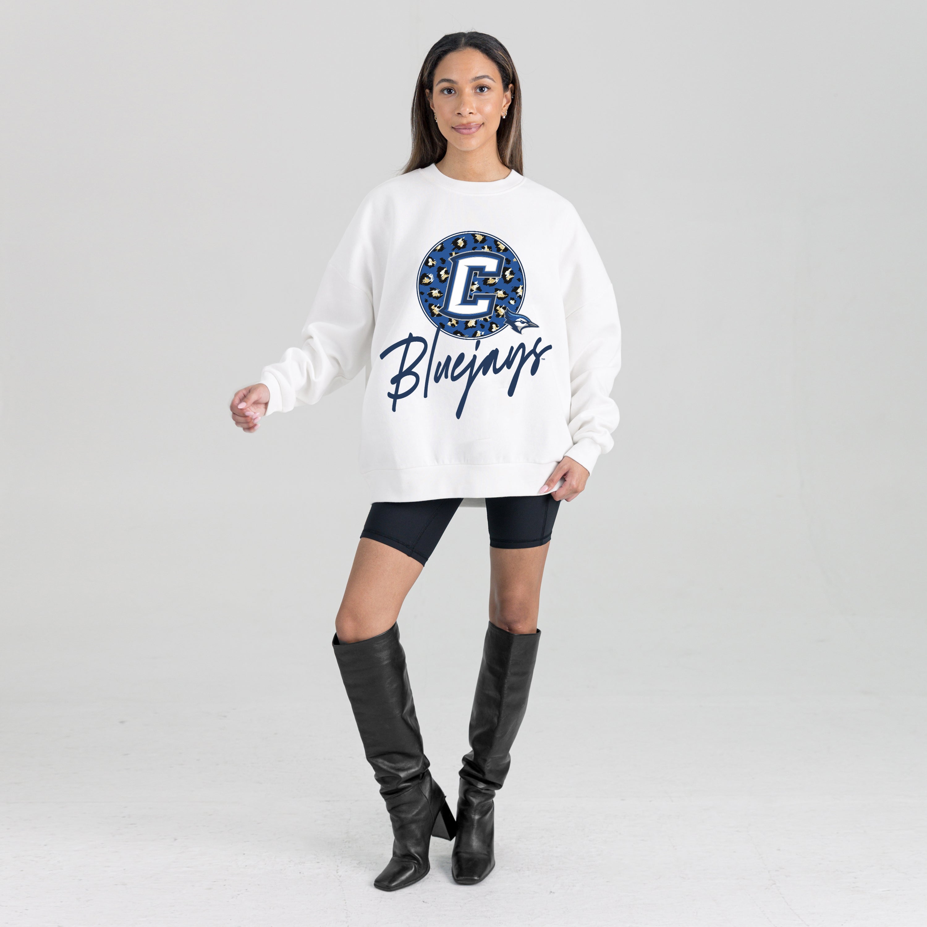 CREIGHTON BLUEJAYS WILD BREAKTHROUGH PREMIUM FLEECE CREWNECK PULLOVER