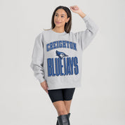 CREIGHTON BLUEJAYS FIERCE FOCUS PREMIUM FLEECE DROP SHOULDER CREWNECK PULLOVER